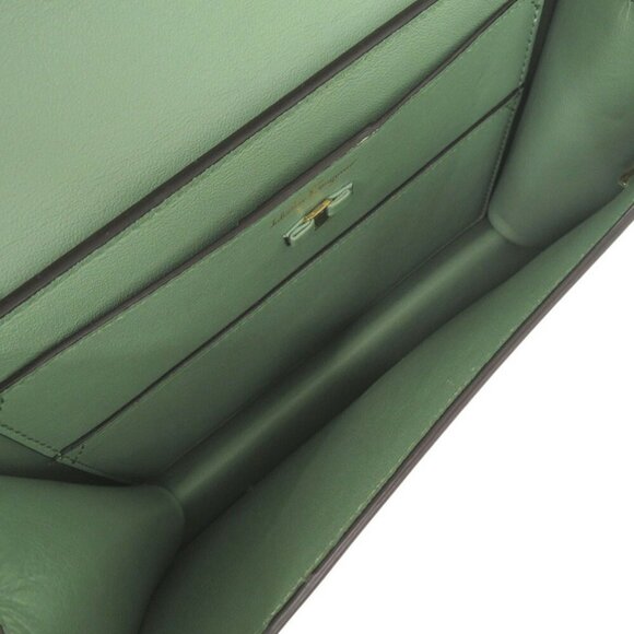 SALVATORE FERRAGAMO Green Leather Shoulder Bag - Picture 6 of 10